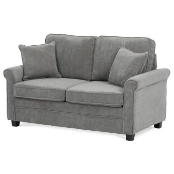 2-seater sofa in grey corduroy fabric - ASB-4170 GREY2