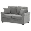 2-seater sofa in grey corduroy fabric - ASB-4170 GREY2
