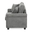 2-seater sofa in grey corduroy fabric - ASB-4170 GREY2