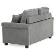 2-seater sofa in grey corduroy fabric - ASB-4170 GREY2