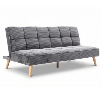   Háromszemélyes kihúzható kanapé, szürke, kordbársony szövet, ASB-C3030 GREY6