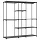 Open Wardrobe 182x43x182 cm Metal Black AST-E1002