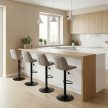 Bar stool AUB-V3066 beige fabric