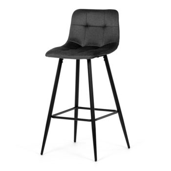 Bárszék szürke szövet kárpitozással - AUB-X7015 GREY2