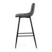 Bar stool AUB-X7015 grey fabric