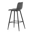Bar stool AUB-X7015 grey fabric