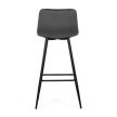 Bar stool AUB-X7015 grey fabric