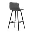 Bar stool AUB-X7015 grey fabric