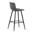 Bar stool AUB-X7015 grey fabric
