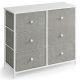 Grey Metal Sideboard 80x30x71 cm AUK-E1032