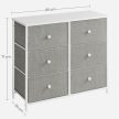 Grey Metal Sideboard 80x30x71 cm AUK-E1032