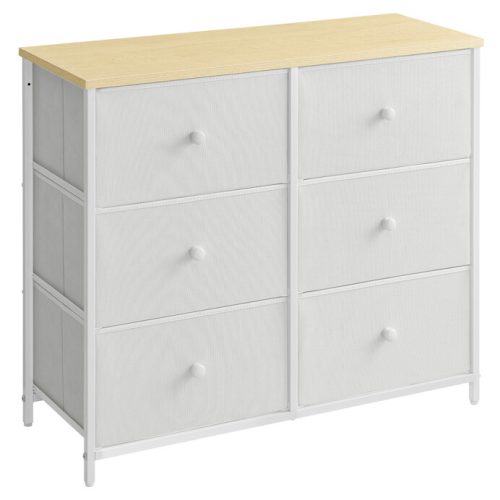 Fehér Fém Komód 80×30×71 cm. AUK-E1032 WT