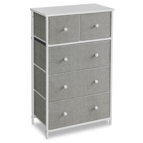 Grey Metal Sideboard 56x30x93 cm AUK-E1051