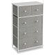 Grey Metal Sideboard 56x30x93 cm AUK-E1051