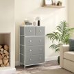 Grey Metal Sideboard 56x30x93 cm AUK-E1051