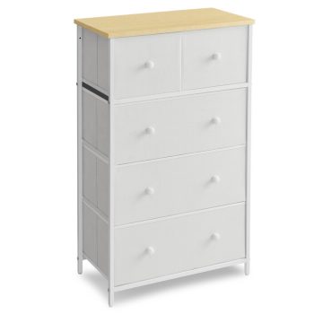 Fehér Fém Komód 56×30×93 cm. AUK-E1051 WT