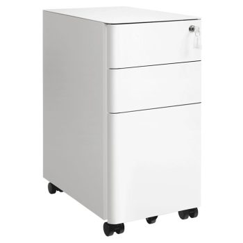 Irodai konténer 30x46x59 cm, fém, fehér, AUK-E1130 WT