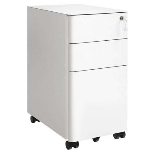 Irodai konténer 30x46x59 cm, fém, fehér, AUK-E1130 WT