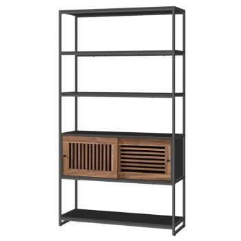 Fekete MDF Polcos Szekrény. AUR-E1121 BK