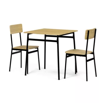   2 személyes vad tölgy MDF étkezőgarnitúra 70x70x76 cm – AUT-O2121 OAK