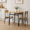 2 személyes vad tölgy MDF étkezőgarnitúra 70x70x76 cm – AUT-O2121 OAK