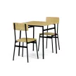 2 személyes vad tölgy MDF étkezőgarnitúra 70x70x76 cm – AUT-O2121 OAK