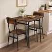 2 személyes old wood MDF étkezőgarnitúra 70x70x76 cm – AUT-O2121 OLW2