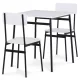 Fehér 2 személyes étkezőgarnitúra 70x70x76 cm – AUT-O2121 WT