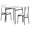 Fehér 2 személyes étkezőgarnitúra 70x70x76 cm – AUT-O2121 WT
