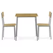 2 személyes tölgy színű MDF étkezőgarnitúra 70x70x76 cm – AUT-O2122 OAK