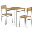 2 személyes tölgy színű MDF étkezőgarnitúra 70x70x76 cm – AUT-O2122 OAK