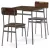 2 személyes old wood MDF étkezőgarnitúra 70x70x76 cm – AUT-O2122 OLW2