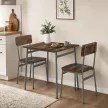 2 személyes old wood MDF étkezőgarnitúra 70x70x76 cm – AUT-O2122 OLW2