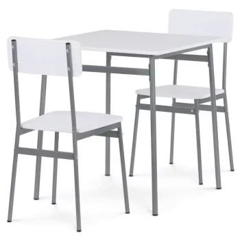   2 személyes étkezőgarnitúra 70x70x76 cm – MDF asztal és 2 szék AUT-O2122 WT