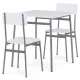 2 személyes étkezőgarnitúra 70x70x76 cm – MDF asztal és 2 szék AUT-O2122 WT