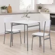 2 személyes étkezőgarnitúra 70x70x76 cm – MDF asztal és 2 szék AUT-O2122 WT