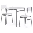 2 személyes étkezőgarnitúra 70x70x76 cm – MDF asztal és 2 szék AUT-O2122 WT