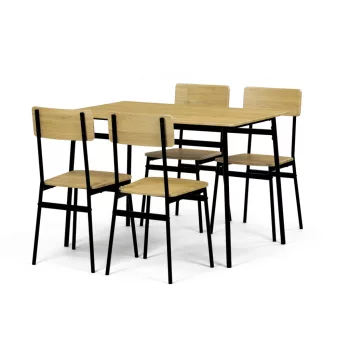   4 személyes vad tölgy MDF étkezőgarnitúra 110x70x76 cm – AUT-O2155 OAK