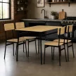 4 személyes vad tölgy MDF étkezőgarnitúra 110x70x76 cm – AUT-O2155 OAK
