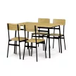 4 személyes vad tölgy MDF étkezőgarnitúra 110x70x76 cm – AUT-O2155 OAK