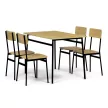 4 személyes vad tölgy MDF étkezőgarnitúra 110x70x76 cm – AUT-O2155 OAK