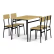 4 személyes vad tölgy MDF étkezőgarnitúra 110x70x76 cm – AUT-O2155 OAK