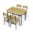 4 személyes vad tölgy MDF étkezőgarnitúra 110x70x76 cm – AUT-O2155 OAK