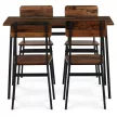 4 személyes old wood MDF étkezőgarnitúra 110x70x76 cm – AUT-O2155 OLW2