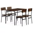 4 személyes old wood MDF étkezőgarnitúra 110x70x76 cm – AUT-O2155 OLW2
