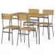 Vad tölgy MDF étkezőgarnitúra 4 székkel 110x70x76 cm – AUT-O2156 OAK