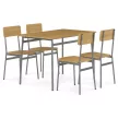 Vad tölgy MDF étkezőgarnitúra 4 székkel 110x70x76 cm – AUT-O2156 OAK