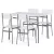 Fehér MDF étkezőgarnitúra 4 székkel 110x70x76 cm – AUT-O2156 WT