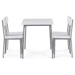 Fehér MDF étkezőgarnitúra 4 székkel 110x70x76 cm – AUT-O2156 WT
