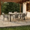Kerti szék, fém, polyrattan, szürke, AZ-F1406 GREY